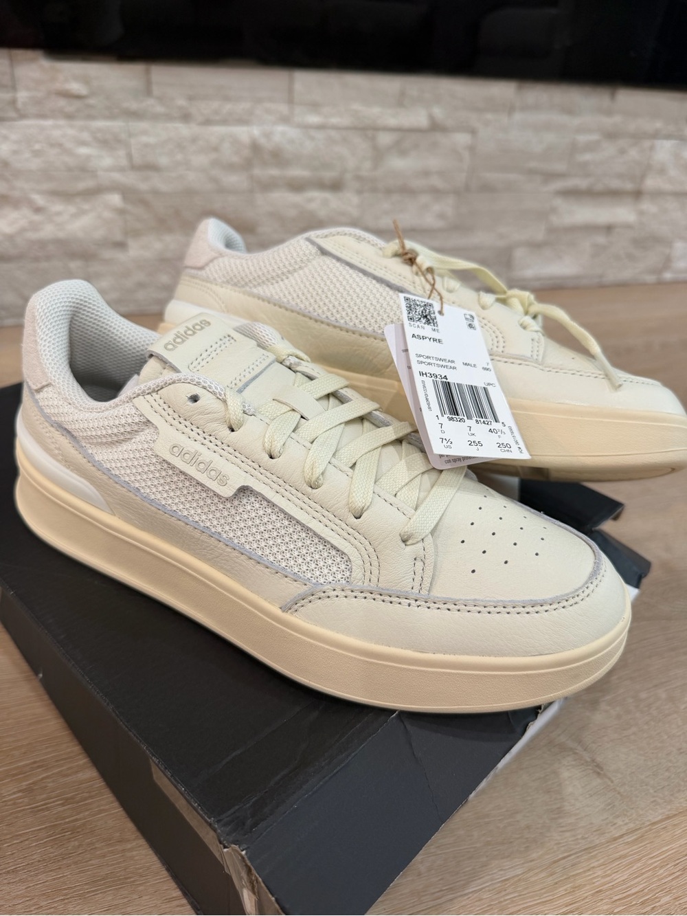 adidas Cream/Tan Low-Top Sneakers